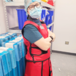 vet tech lead shielding gown