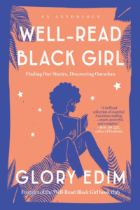 Well Read Black Girl book cover. Woman sitting in the middle reading a book.